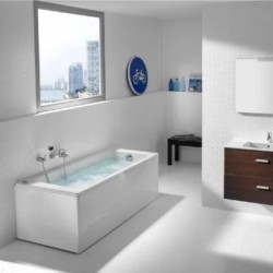 Easy Bañera acrílica rectangular Blanco