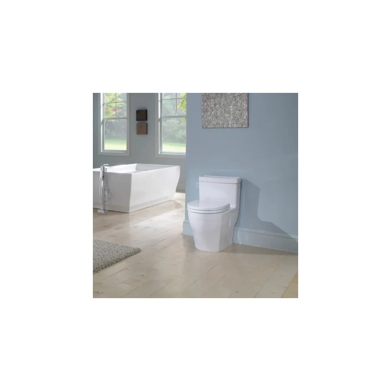 Aimes® Inodoro one piece 1.28 GPD taza alargada conexión Washlet®+ Algodón