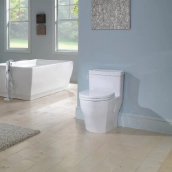 Aimes® Inodoro one piece 1.28 GPD taza alargada conexión Washlet®+ Algodón